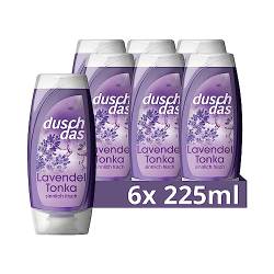 Duschdas Duschgel Lavendel Tonka Duschbad mit verwöhnender Duftformel sorgt für einen erfrischenden Start in den Tag 6 x 225 ml von Duschdas