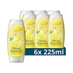 Duschdas Duschgel Zitrone Rosmarin Duschbad mit Fresh-Energy-Duftformel sorgt für einen erfrischenden Start in den Tag 6 x 225 ml von Duschdas