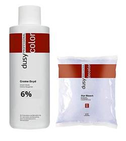 Dusy Star Bleach Blondierpulver 500g im Beutel + Dusy Professional Creme Oxyd 1000ml (6%) von Dusy