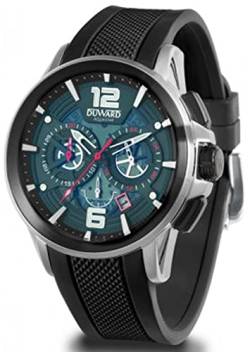 Duward aquastar Carrera Herren Uhr analog Automatik mit Silikon Armband D85530.03 von Duward