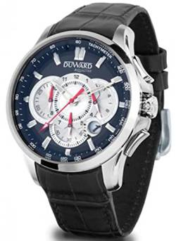 Duward aquastar Silverstone Herren Uhr analog Automatik mit Leder Armband D85531.02 von Duward