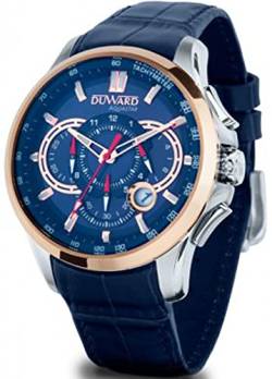 Duward aquastar Silverstone Herren Uhr analog Automatik mit Leder Armband D85531.05 von Duward