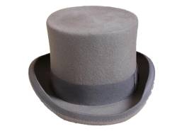 Dvbfufv Herren Wolle Zylinder Hut Mode Fedora Hut All-Match Panama Magier Hut Gentleman Zylinder Hut Riemen Steampunk Hut, gray9, 54/56 cm von Dvbfufv