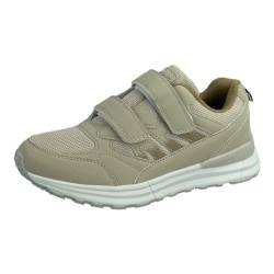 Bequeme Herren Damen Sportschuhe Turnschuhe Laufschuhe mit Klettverschluss 8518 - Perfekte Freizeit Schuhe für aktive Menschen Beige EUR 39 von Dvina