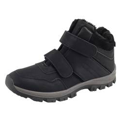 Dvina Comfort Herren Winterstiefel mit Klettverschluss und Warmfutter - Robuste Boots für kalte Tage 3840 Schwarz EU 42 von Dvina