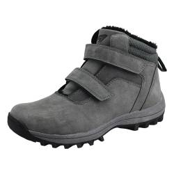 Dvina Herren Jungen Stiefel - Warm gefütterte Trekkingboots mit Klettverschluss für Outdoor und Winter - Komfortable Winterschuhe mit Profilsohle und Freizeit-Look 2312 von Dvina