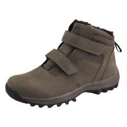 Dvina Herren Jungen Stiefel - Warm gefütterte Trekkingboots mit Klettverschluss für Outdoor und Winter - Komfortable Winterschuhe mit Profilsohle und Freizeit-Look 2312 von Dvina