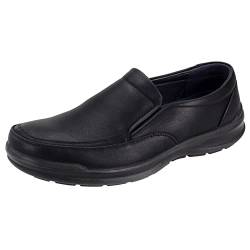 Dvina Herren Slipper Halbschuhe Männer Schuhe Comfort Mokassins Slip-On Schlupfschuhe 1339 schwarz EUR 40 von Dvina