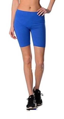 Dykmod Damen Kurze Leggings Shorts Sport Radlerhose mf28, Blau, 40 (L) von Dykmod