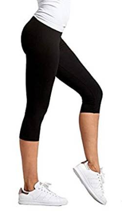 Dykmod Mädchen Leggings Leggins Capri 3/4 Bunte Farben mf16 146, Schwarz von Dykmod