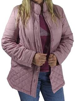 Dynamic24 Damen Steppjacke Übergangsjacke Sommerjacke Frühling Sommer Jacke leicht rose (L) von Dynamic24