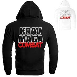 Dynamix Athletics Hoodie Krav MAGA Combat V2 - Kampfsport Selbstverteidigung Kapuzenpullover Hoody Sweater Sweatshirt mit Kapuze für Herren (as3, Alpha, m, Regular, Regular, Schwarz) von Dynamix Athletics