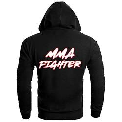 Dynamix Athletics Hoodie MMA Fighter Schwarz Kapuzenpullover Sweater Sweatshirt mit Kapuze für Herren (M) von Dynamix Athletics