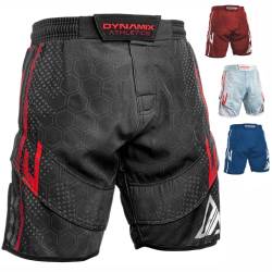 Dynamix Athletics Hybrid MMA Fight Shorts Sharp - Grappling Kampfsport Fitness Mixed Martial Arts Sport Training Hose für Herren mit MESH-Gewebe (as3, Alpha, m, Regular, Regular, Blau) von Dynamix Athletics