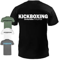 Dynamix Athletics T-Shirt Kickboxing Classic - Kampfsport Shirt für Sport und Freizeit mit Kickboxen Aufdruck in 3 tollen Farben (as3, Alpha, m, Regular, Regular, Army Grün) von Dynamix Athletics