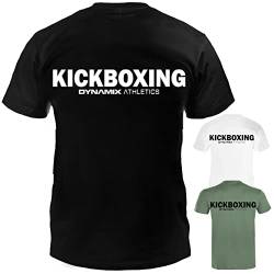 Dynamix Athletics T-Shirt Kickboxing Classic - Kampfsport Shirt für Sport und Freizeit mit Kickboxen Aufdruck in 3 tollen Farben (as3, Alpha, x_l, Regular, Regular, Army Grün) von Dynamix Athletics
