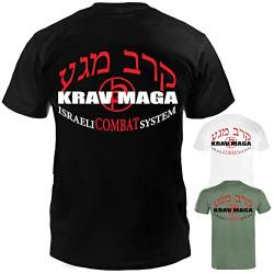 Dynamix Athletics T-Shirt Krav MAGA System - Kampfsport Selbstverteidigung Mixed Martial Arts Shirt für Sport und Freizeit in 3 tollen Farben (as3, Alpha, m, Regular, Regular, Army Grün) von Dynamix Athletics