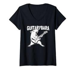 Damen E Gitarre Egitarre - Gitarrist Gitarr Elektrogitarre T-Shirt mit V-Ausschnitt von E-Gitarre Geschenke & Ideen