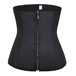 E-girl Damen Große Größen Taille Corsage Korsett Latex Top Korsett Stahl entbeint,C738,Schwarz,6XL von E-girl