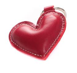 E&A Leder Schlüsselanhänger Herz Ror 3 pack schönes Geschenk für Lieblingsmensch Hochzeit Valentinstag Jubiläum Geburtstag Handarbeit von E&A Home