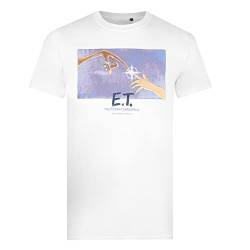 E.T Herren Box-Grafik T-Shirt, weiß, L von E.T