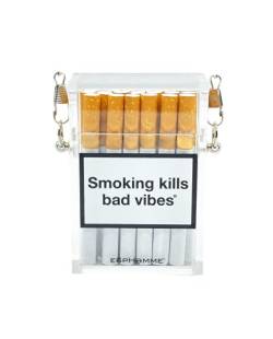 E6PHOMME® EP-33 ACRYLIC ZIGARETTENBOX Smoking kills bad vibes ETUI FESTIVAL TASCHE SCHACHTEL KETTE von E6PHOMME