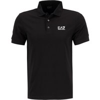 EA7 Herren Polo-Shirt schwarz Baumwoll-Jersey von EA7