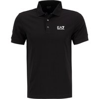 EA7 Herren Polo-Shirt schwarz Baumwoll-Jersey von EA7