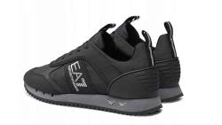 Sneaker EA7 Emporio Armani training ecosuede/ mesh black/ iron gate/ silver US24EA12 X8X027 38 von EA7