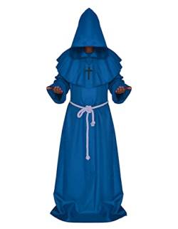 EACH WOMEN Mittelalterliche Renaissance Friar Cowl Robe Priester Mönch Kapuzenumhang Umhang Halloween Kostüm Cosplay Kostüm Anzug von EACH WOMEN