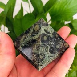 EACTEL 45 mm-55 mm natürliche grüne Malachit-Quarz-Pyramiden-Stein-Ornamente for die 1 Stück Feng-Shui-Dekoration ZANLIIYIN (Color : 1pc 50mm) von EACTEL