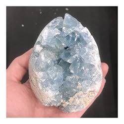 EACTEL Heilkristall Natürlicher Kristallquarz Blauer Calcit-Cluster Geode Probe Freeform Energiesteine ​​Reiki Aquarium Dekoration Zubehör Edelstein ZANLIIYIN (Material : Around 1.5kg) von EACTEL
