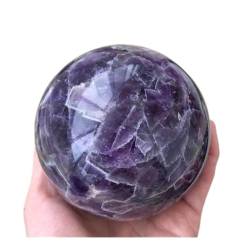 EACTEL Heilkristall Naturtraum Amethyst Kugel Polierkugel Massagekugel Reiki Reparaturstein Kugel ZANLIIYIN (Material : 90-95mm) von EACTEL