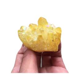 EACTEL Heilkristall gelb galvanisierter Kristall Edelstein Cluster Blume Reiki Heilkristall Stein for Heimdeokr ZANLIIYIN von EACTEL