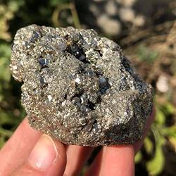 EACTEL Reiki-Heilkristall, natürlicher, glänzender, kubischer Pyrit-Stein und Kristall-Heilkristall-Quarz können for die verwendet Werden ZANLIIYIN (Material : 100-200g) von EACTEL