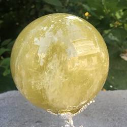EACTEL Reiki-Heilkristall Natürliche Citrin-Kristallkugel Gelbe Quarz-Edelsteinkugel Reiki- kann zur verwendet Werden ZANLIIYIN (Material : 1.-1.3kg) von EACTEL