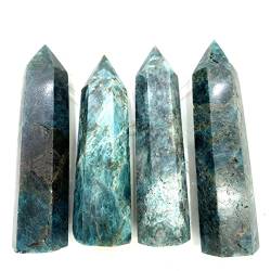 Reiki-Heilkristall, natürlicher blauer Apatit-Punkt, sechseckige Kristallturm-Zauberstab-Dekoration, polierte Energiesteine, Heilkristalle, Dekoration, kann for verwendet werden ZANLIIYIN ( Material : von EACTEL