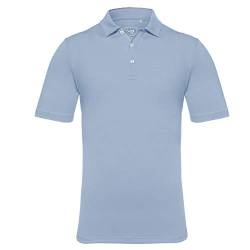 EAGEGOF Herren Hemden Kurzarm Tech Performance Golf Poloshirt Standard Fit, Schwimmendes Blau, Klein von EAGEGOF