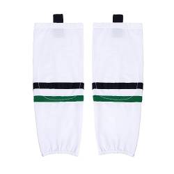 EALER HS100 Serie Team Color Dry Fit Eishockey-Socken für Kinder bis Senioren und Jugendliche bis Erwachsene, Xw091#weiß, 54-56 EU von EALER