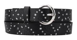 EANAGO Gürtel >STARLIGHT< für Kinder - moderner Kindergürtel für Kinder von ca. 3-12 Jahren - Kindergürtel Mädchen – children´s belt (schwarz, 60 cm (Gesamlänge 75 cm)) von EANAGO