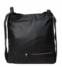 EASTLINE Moon 13 Leder Tasche und Rucksack schwarz, 4 Fächer, key-holder von EASTLINE