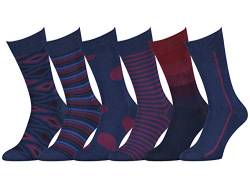 EASTON MARLOWE Socken Herren 43-46 6 Paar Baumwolle Nahtlos Blau Gemischte Muster #50 von EASTON MARLOWE
