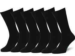 EASTON MARLOWE Socken Herren 43-46 schwarz 6 Paar Premium Gekämmte Baumwolle #3-6 - Einfarbig - Herrensocken von EASTON MARLOWE