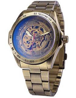 Herren Automatik Mechanik Uhr Armband aus Edelstahl + Geschenkbox PMW369 von EASTPOLE