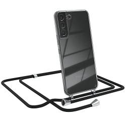 EAZY CASE Handykette kompatibel mit Samsung Galaxy S22 Plus 5G Handyhülle mit Umhängeband, Handykordel mit Schutzhülle, Silikonhülle, Hülle, Stylische Kette für Smartphone, Schwarz von EAZY CASE