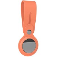 EAZY CASE Schlüsselanhänger Anhänger kompatibel mit Apple AirTag, Airtag Hülle mit Silikon Schlaufe lang Kratzfest GPS Tasche Orange von EAZY CASE