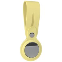 EAZY CASE Schlüsselanhänger Anhänger kompatibel mit Apple AirTag, Airtag Hülle mit kurzer Silikon Schlaufe Kratzfest GPS Tasche Gelb von EAZY CASE