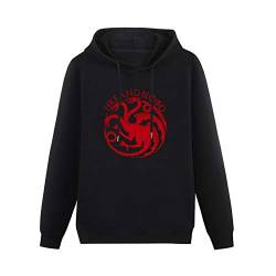 House Targaryen Fire & Blood Men Cartoon Hoodie Unisex Sweatshirt Casual Pullover Hooded Black XL von EAtsia