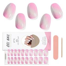 EBANKU 20 PCS Gel Nail Wraps Nagelsticker, Full Wraps Nagelaufkleber Cured Gel Nail Strips Gel Nagellack Aufkleber für Frauen Mädchen Dekoration (#2) von EBANKU