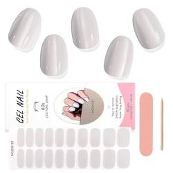 EBANKU 20 PCS Gel Nail Wraps Nagelsticker, Full Wraps Nagelaufkleber Cured Gel Nail Strips Gel Nagellack Aufkleber für Frauen Mädchen Dekoration (#6) von EBANKU